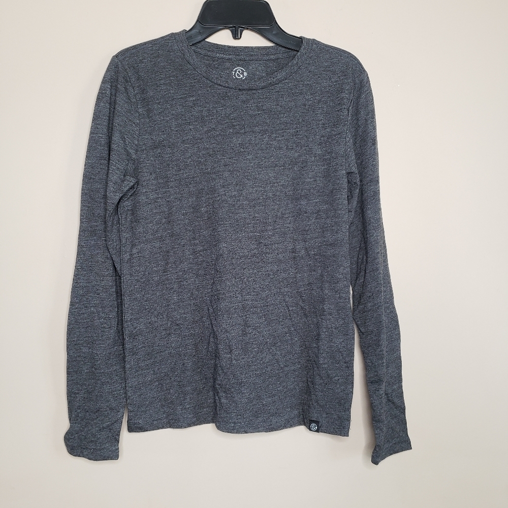 Treasure and bond heathered dark gray long sleeve tee M